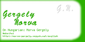 gergely morva business card